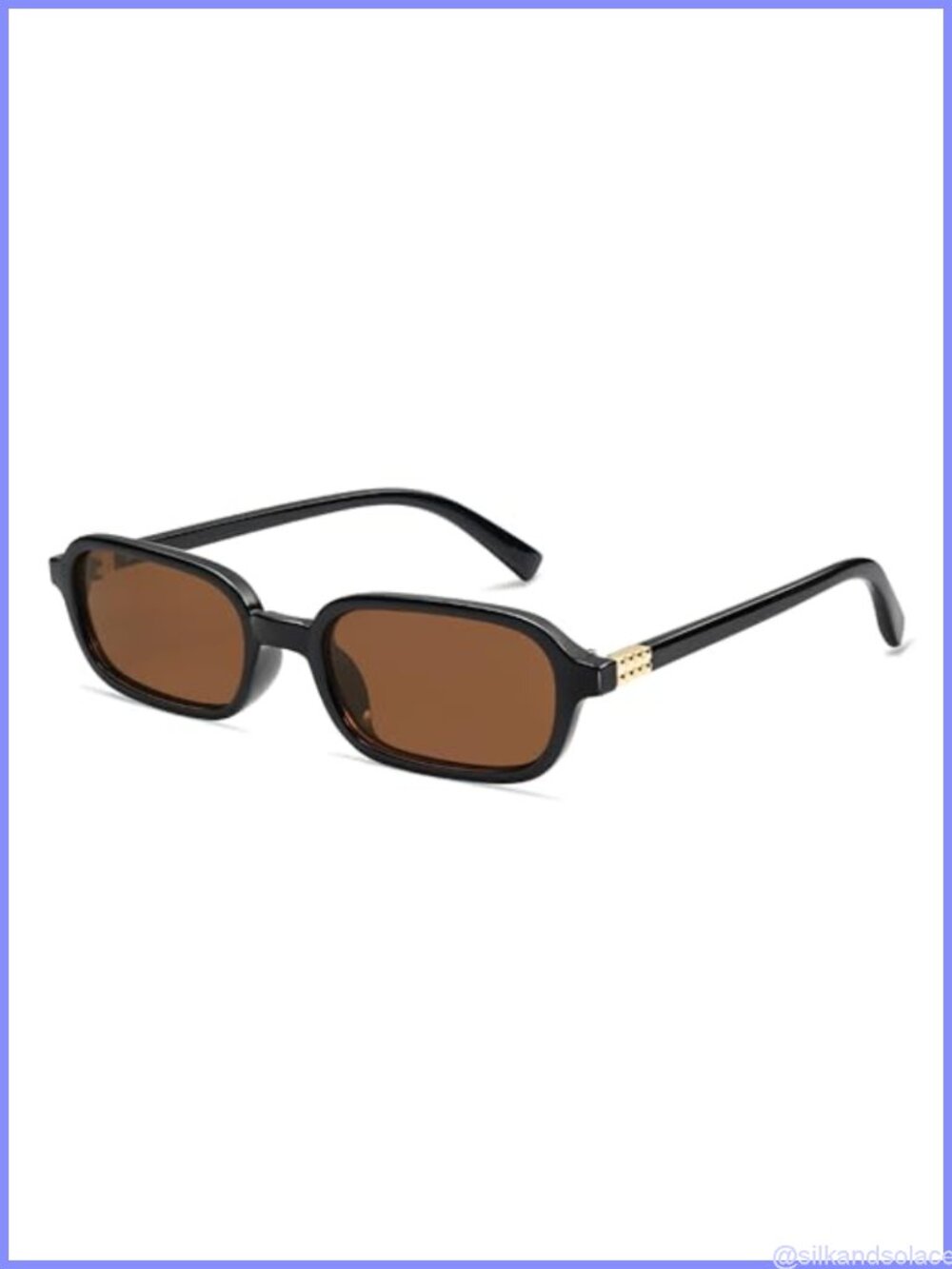 Small Rectangular Retro 90s Square Sunglasses UV400 Slim Fit Women